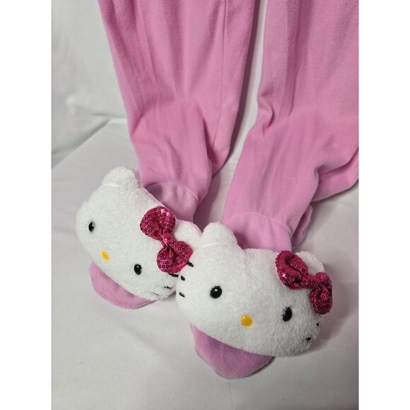 Hello Kitty 2012 Footed Pajamas Pink One Piece Jumpsuit Size Small- RARE HTF - Picture 8 of 10
